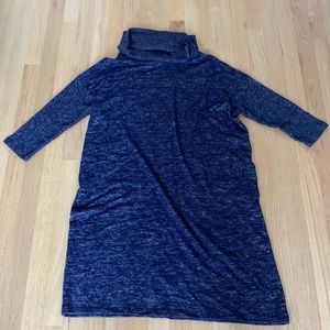 Oversized neck sweater dress